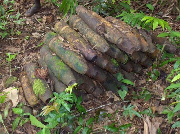 World War II remains in the jungle near Torokina