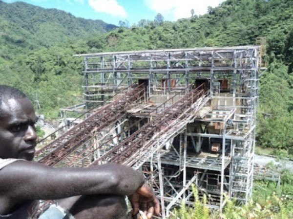 Vandalized BCL properties in Panguna, Bougainville